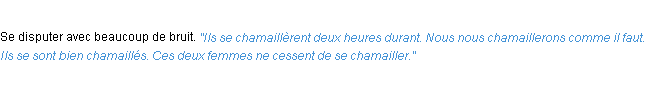Définition chamailler ACAD 1932