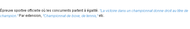 Définition championnat ACAD 1932