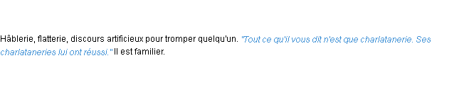 Définition charlatanerie ACAD 1835