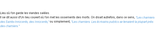 Définition charnier ACAD 1835
