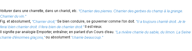 Définition charrier ACAD 1932
