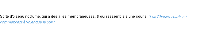 Définition chauve-souris ACAD 1762