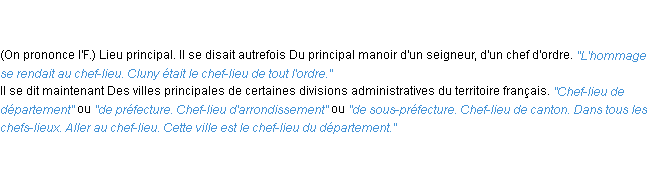 Définition chef-lieu ACAD 1835