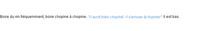 Définition chopiner ACAD 1798