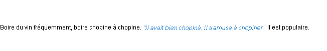 Définition chopiner ACAD 1835