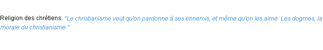 Définition christianisme ACAD 1932