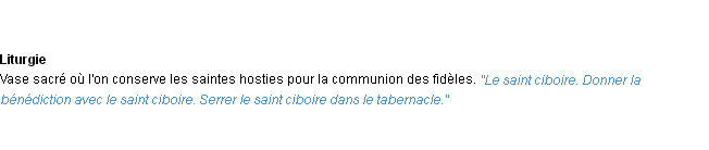 Définition ciboire ACAD 1932