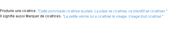 Définition cicatriser ACAD 1932