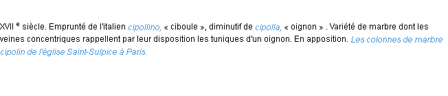 Définition cipolin ACAD 1986