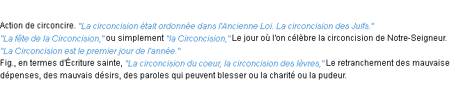 Définition circoncision ACAD 1932