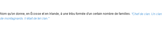 Définition clan ACAD 1835