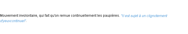 Définition clignotement ACAD 1798