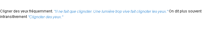 Définition clignoter ACAD 1932