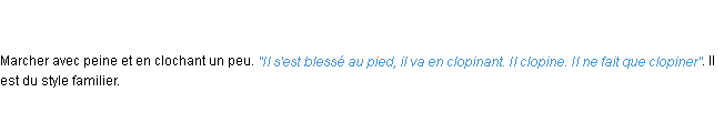 Définition clopiner ACAD 1798