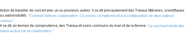 Définition collaboration ACAD 1932