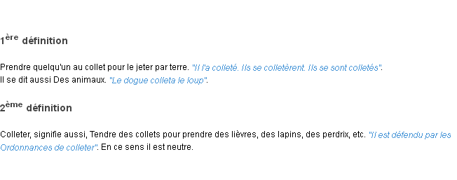 Définition colleter ACAD 1798