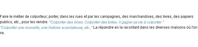 Définition colporter ACAD 1835