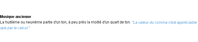 Définition comma ACAD 1932