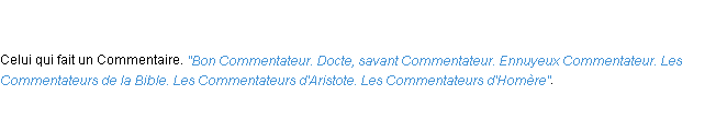 Définition commentateur ACAD 1798