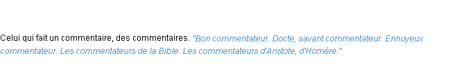 Définition commentateur ACAD 1835
