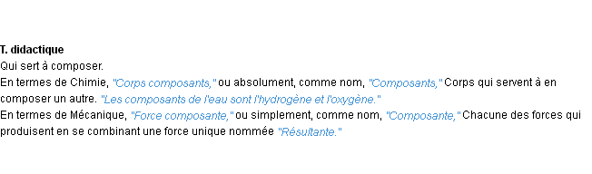 Définition composant ACAD 1932