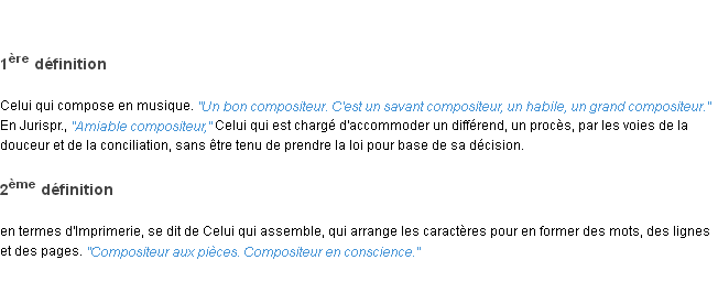 Définition compositeur ACAD 1835