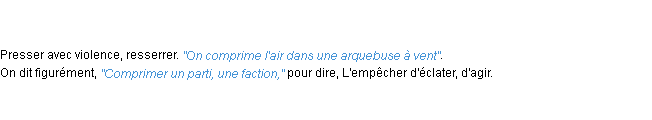 Définition comprimer ACAD 1798