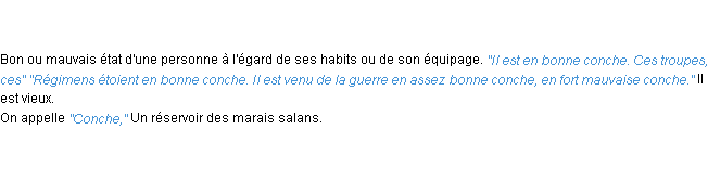 Définition conche ACAD 1762