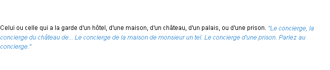 Définition concierge ACAD 1835