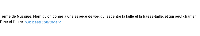 Définition concordant ACAD 1798