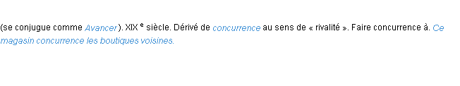 Définition concurrencer ACAD 1986