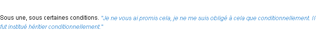 Définition conditionnellement ACAD 1932