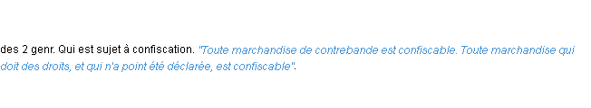 Définition confiscable ACAD 1798
