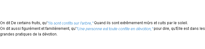 Définition confit ACAD 1798