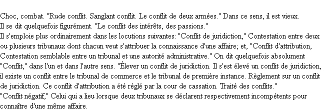 Définition conflit ACAD 1835
