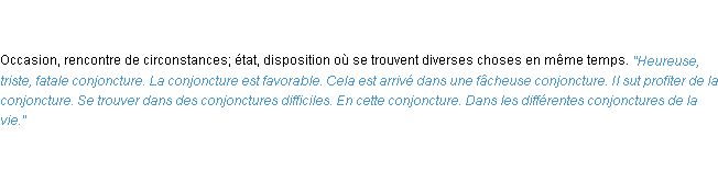 Définition conjoncture ACAD 1835