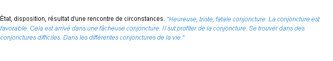 Définition conjoncture ACAD 1932