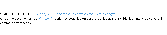 Définition conque ACAD 1798
