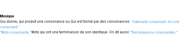 Définition consonant ACAD 1932