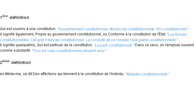 Définition constitutionnel ACAD 1835