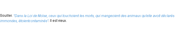 Définition contaminer ACAD 1798