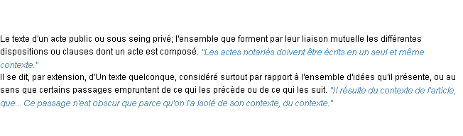 Définition contexte ACAD 1835