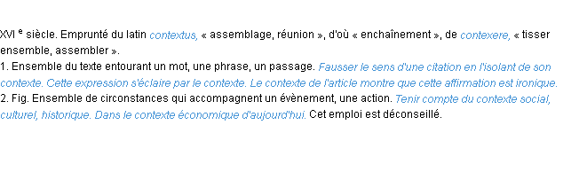 Définition contexte ACAD 1986