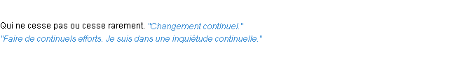 Définition continuel ACAD 1932