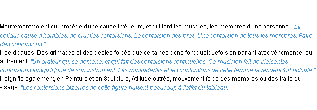 Définition contorsion ACAD 1835