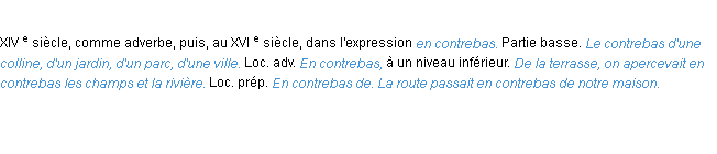 Définition contrebas ACAD 1986
