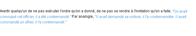 Définition contremander ACAD 1932