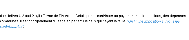 Définition contribuable ACAD 1798