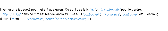 Définition controuver JF.Feraud