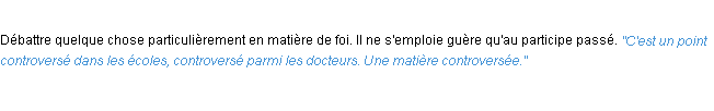 Définition controverser ACAD 1932